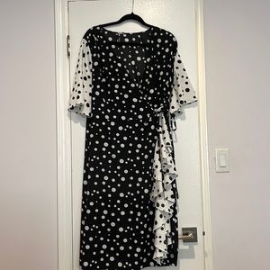 Asos polka dot wrap dress